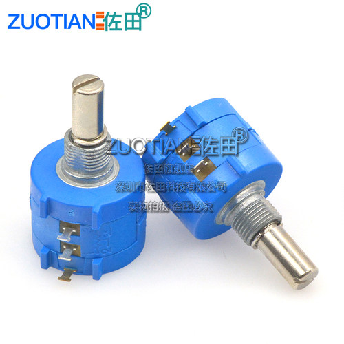 3590S-2 精密多圈绕线电位器 1K/5K/10K/20K/50K 10圈可调电阻器 - 图2