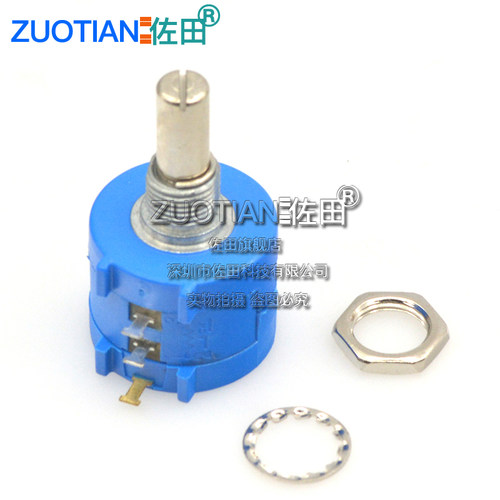 3590S-2 精密多圈绕线电位器 1K/5K/10K/20K/50K 10圈可调电阻器 - 图1
