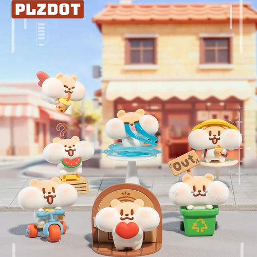 【现货正版】PLZDOT奶茶鼠盲盒定格瞬间MINI植绒迷你周边礼物摆件 - 图3
