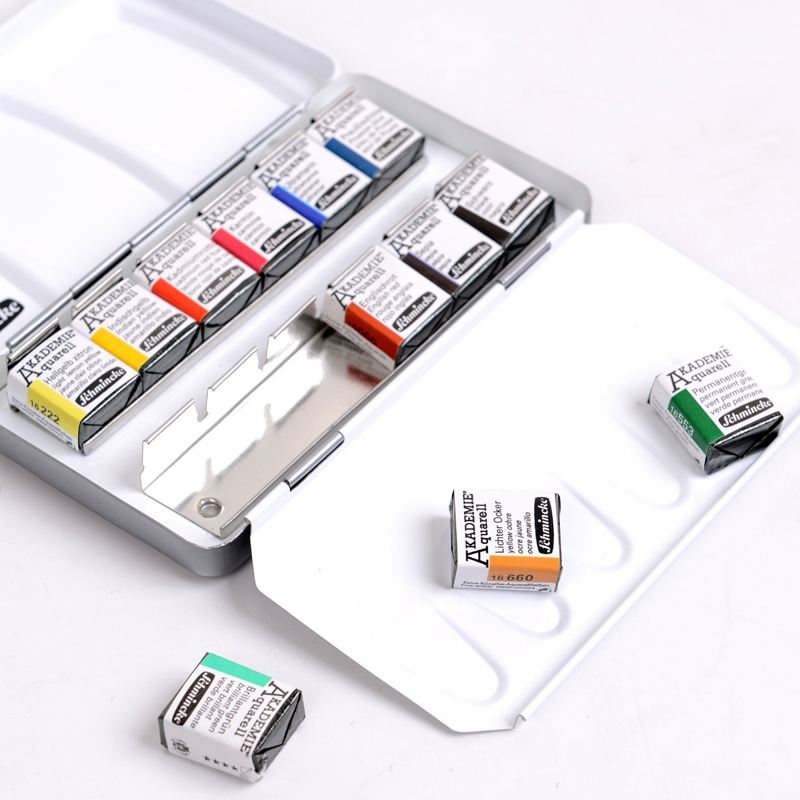 德国猫头鹰史明克学院固体水彩颜料艺术家大史套装24色12色48色-图2
