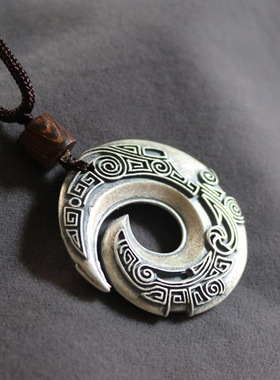 项链扭转乾坤古风平安扣牛年吊坠