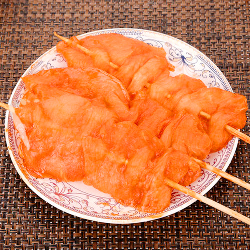 豪特舒里脊肉串整箱10包 新鲜冷冻里脊肉片烧烤食材手抓饼批 - 图0