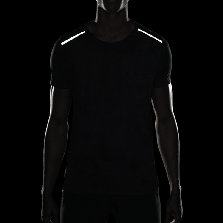 Nike TCH SEAMLESS耐克高端跑步短袖T恤男速干夜跑反光BV5624-011-图2
