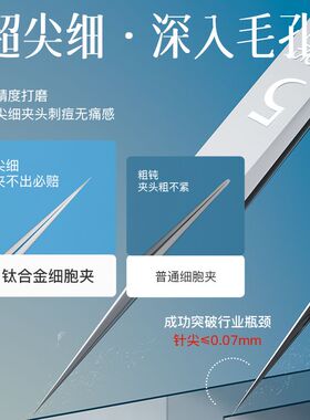 Allsmile超尖细5号细胞夹粉刺针去闭口黑头夹挤痘镊子美容院专用