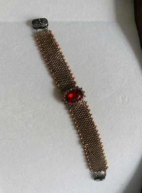 包钻腕带串珠重工奢华复古高级感精致米珠古董珠手链