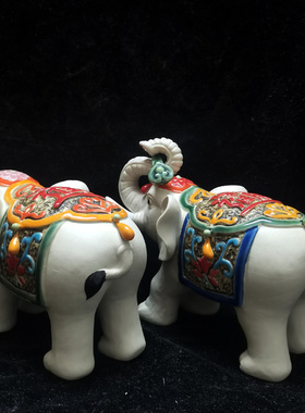 陶瓷招财风水大象开业礼品摆件