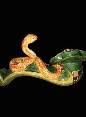 客厅乔迁陶瓷公仔开业玄关蛇礼品