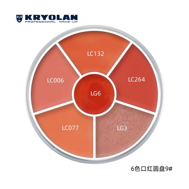 KRYOLAN歌剧魅影6色口红圆盘显色滋润30g-图0