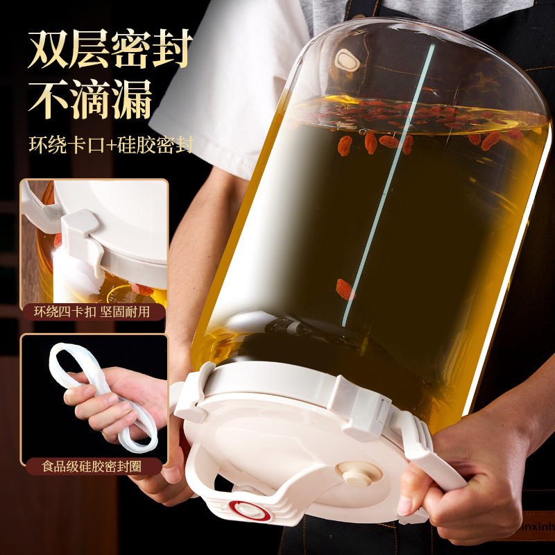 泡酒专用酒瓶玻璃瓶家用高档密封容器20斤人参药酒罐酒坛子带龙头