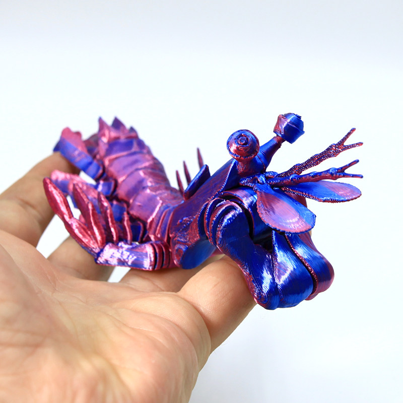 3D printing simulated Pippi shrimp marine animal model ornaments children's animal toys gifts with movable joints and decompression