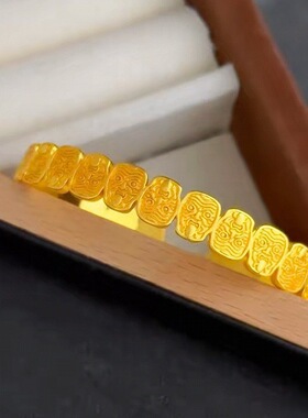 古法仿真黄金色扎基拉姆开口手镯