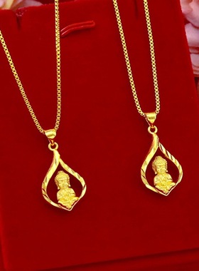 古法仿真黄金色项链小佛陀吊坠