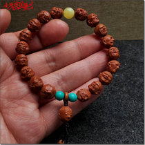 Small Party members Su worked boutique 1 0 small seed realistic single-sided Rohan pure handmade wild dragon tattooe walnut nuclear bracelet