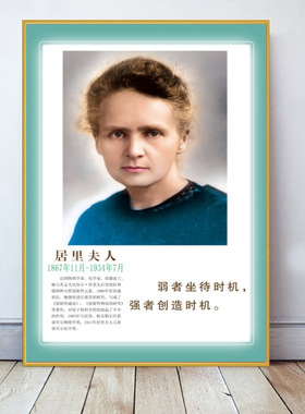 物理化学生物名人名言马斯克颜宁施一公画像科学家挂画励志装饰画