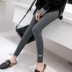 Quần legging nhung nữ mặc 2018 thu đông 2018 mới sọc dọc eo cao ấm áp co giãn dày quần - Khởi động cắt mua quần áo Khởi động cắt