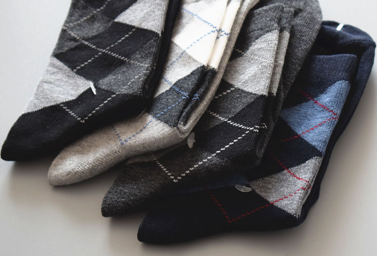 日系外贸男袜子四季棉质中筒英伦格子防臭商务正装透气绅士长袜潮 - 图2