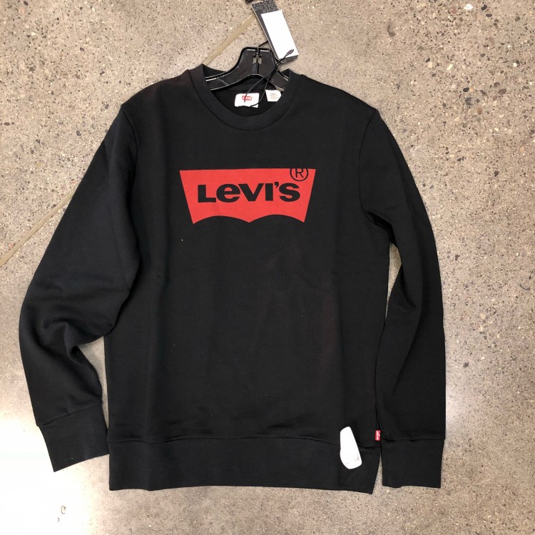 美国 Levi's/李维斯男士休闲经典薄款字母印花时尚圆领套头卫衣-图1