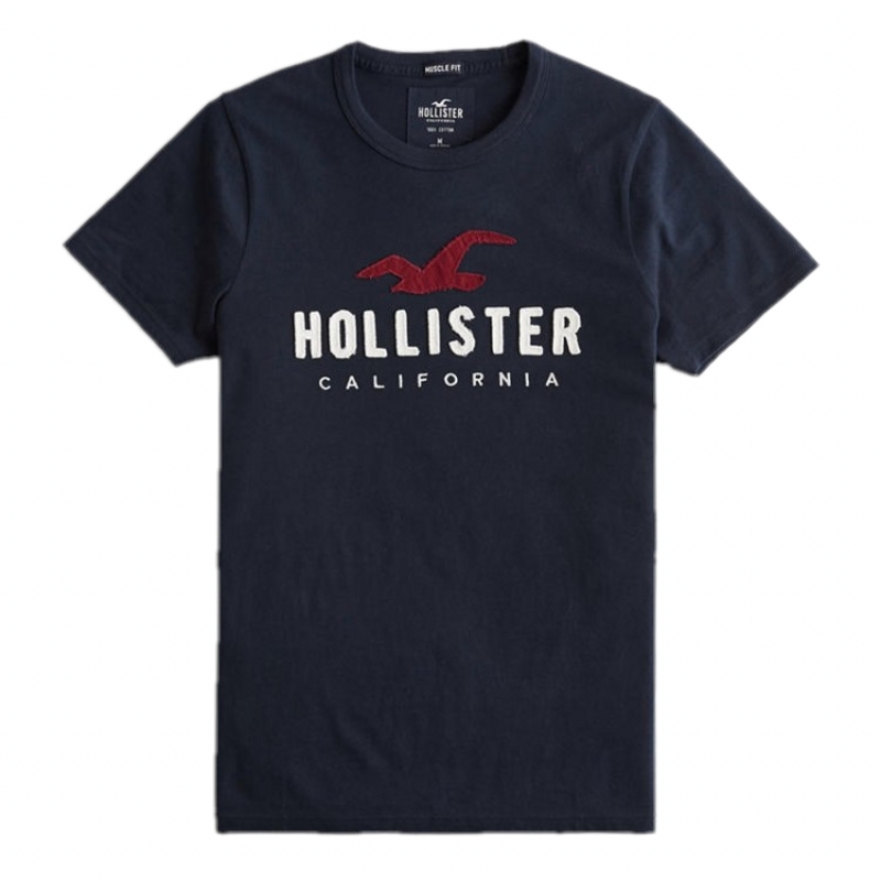 美国 Hollister/海鸥 新款男士经典夏季刺绣LOGO图案圆领短袖T恤 - 图3