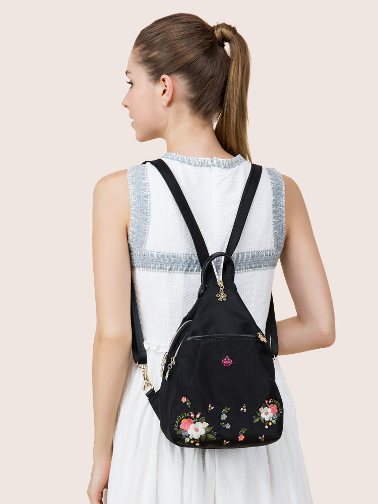 诗蔚2020新款女牛津布帆布双肩包 诗蔚箱包双肩背包