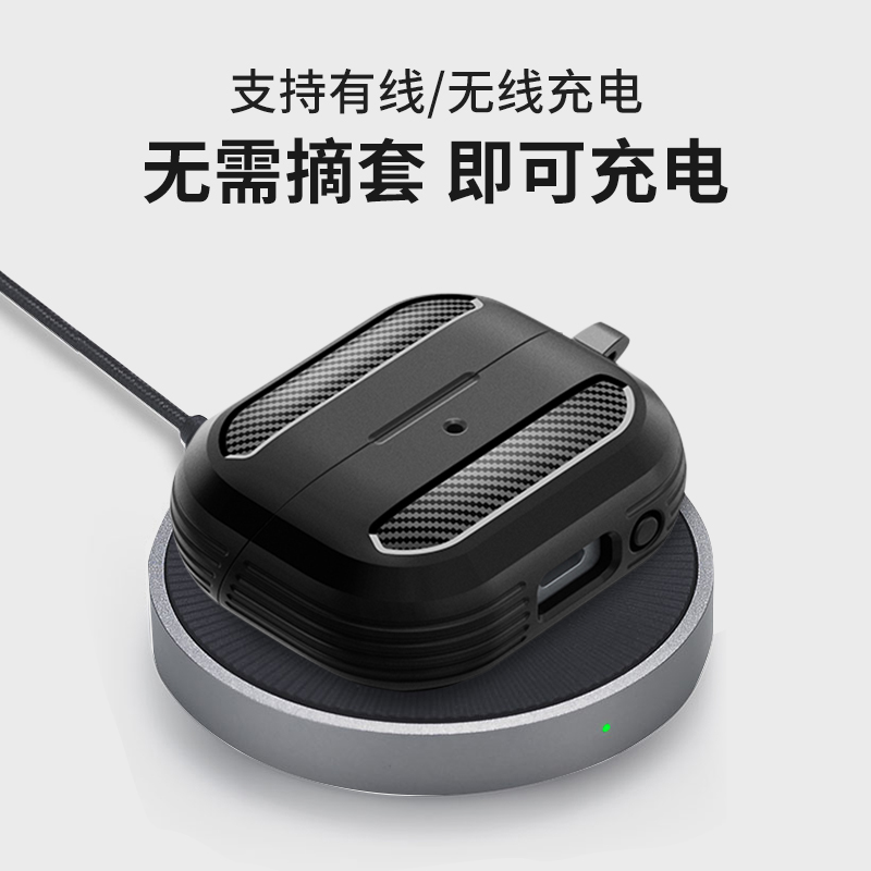 Spigen 适用于三星Galaxy Buds3 Pro保护套新款Buds 3磨砂耳机套防摔软硅胶保护壳无线降噪蓝牙耳机硬壳 - 图1