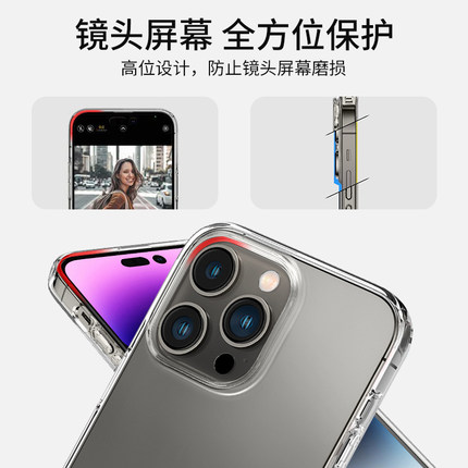 Spigen适用苹果iphone14 pro max手机壳全透明软硅胶防摔保护套薄-图2