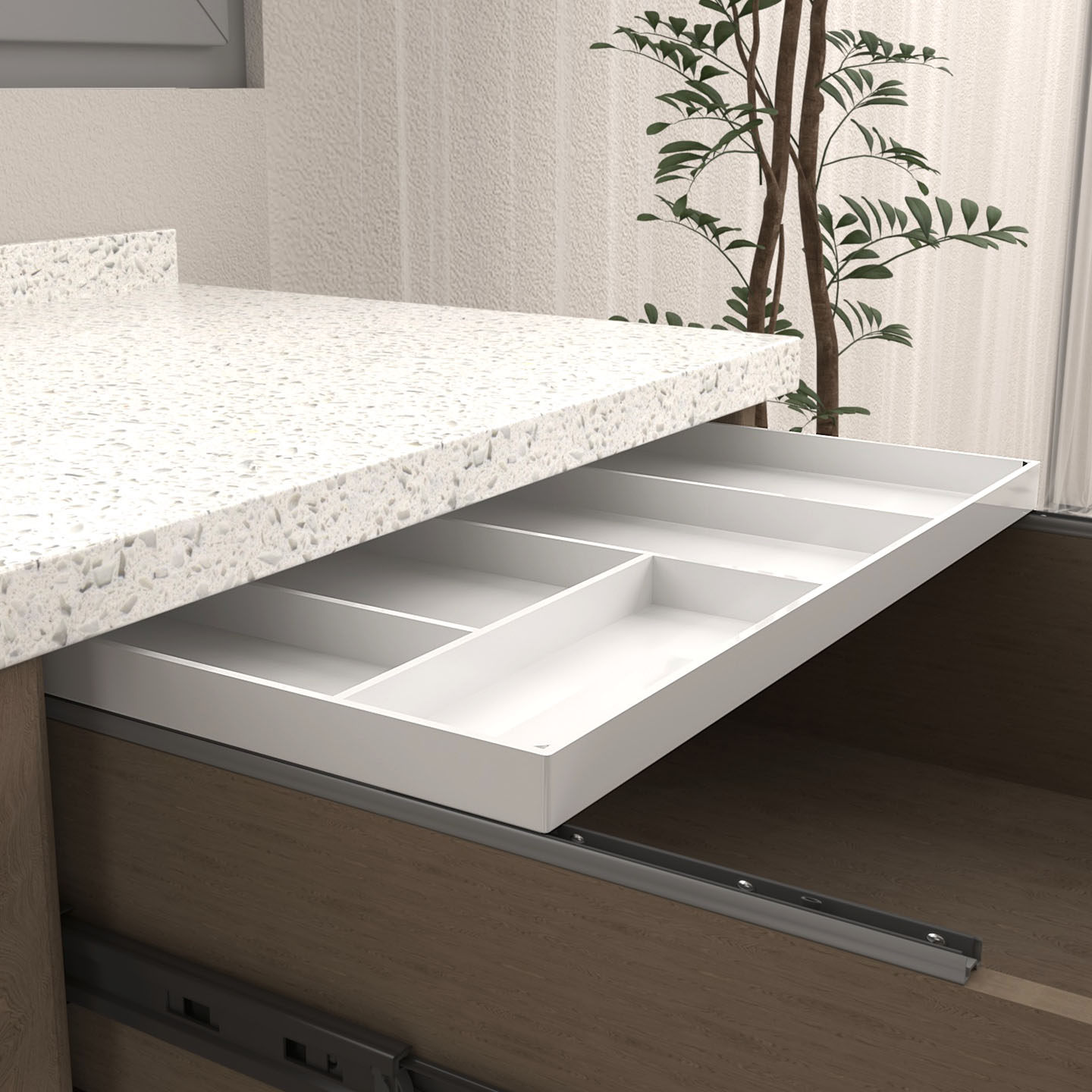 亚克力收纳分格托盘餐具分类整理抽屉拉篮改造抽中抽带细双向轨道,淘宝优惠券,粉丝福利购,淘宝优惠卷