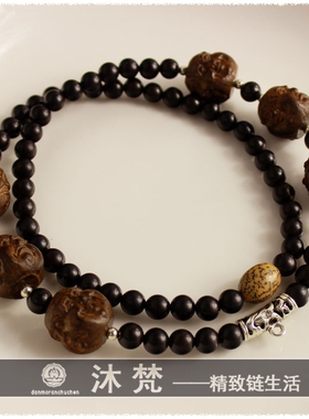 黑檀木十八罗汉男女款佛牌链