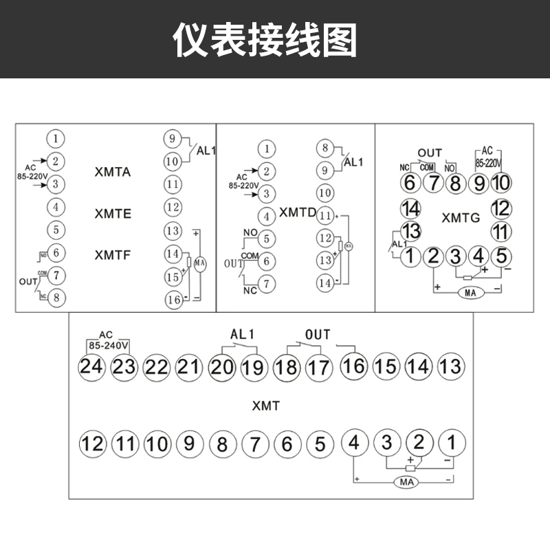 温控仪智能数显仪全自动带485端口标准MODBUSRTU协议万能信号输入 - 图1