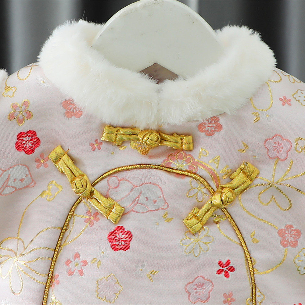 拜年服女童汉服儿童2025喜庆过年衣服唐装秋冬周岁礼服宝宝旗袍裙,淘宝优惠券,粉丝福利购,淘宝优惠卷