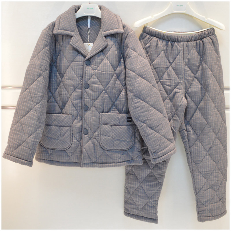 特惠款妮可雅男睡衣2024冬季新品纯棉梭织磨毛夹棉加厚保暖家居服,淘宝优惠券,粉丝福利购,淘宝优惠卷