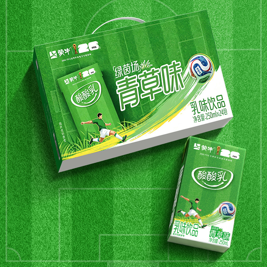 蒙牛酸酸乳青草味250ml×24包