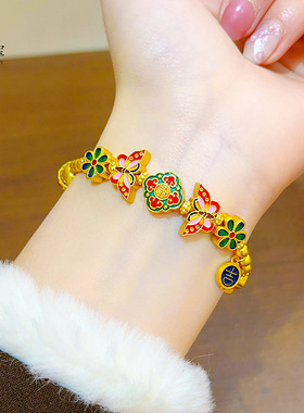 古法沙金999烧蓝珐琅国潮