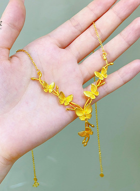 新中式沙金999繁花似锦蝴