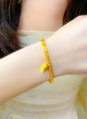 金店同款古法沙999实心三