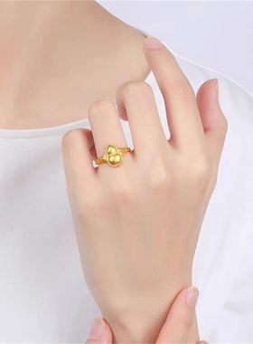 新越南沙金葫芦戒指复古国