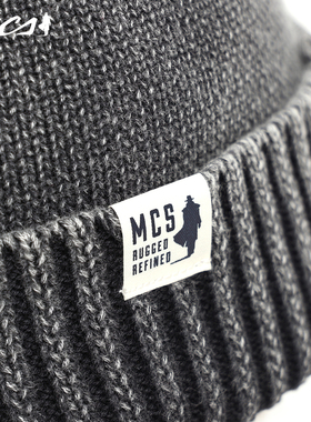 MCS秋冬美式复古百搭针织帽棉线