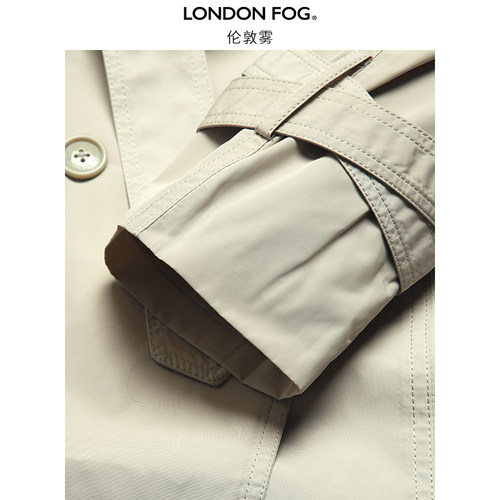 LONDON FOG/伦敦雾女装风衣中长款翻领春秋薄款休闲外套防风派克 - 图2