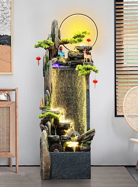 尊儒大型落地流水喷泉隔断假山