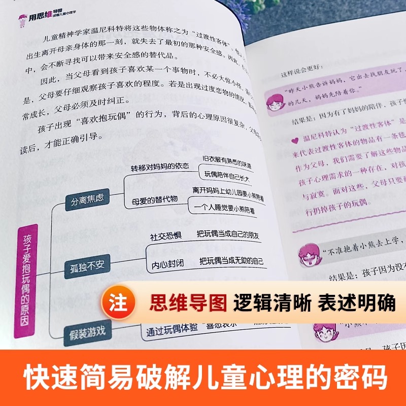 用思维导图读懂儿童心理学育儿书籍父母必读家庭亲子教育解读孩子成长心理书籍行为习惯心里学故事儿童宝宝漫画小学生心理健康疏导 - 图1