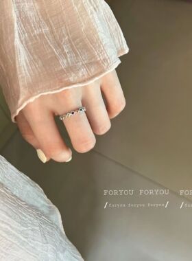 开口戒指锆石轻奢独特女