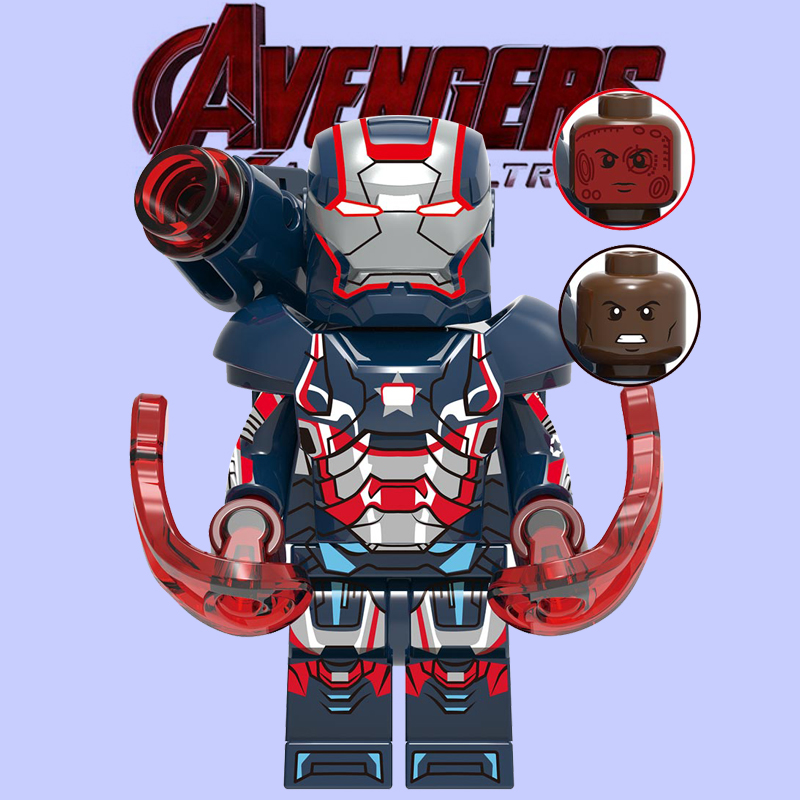 复仇者联盟4积木人仔拼装玩具WM723钢铁侠战争机器第三方机甲盔甲 - 图2