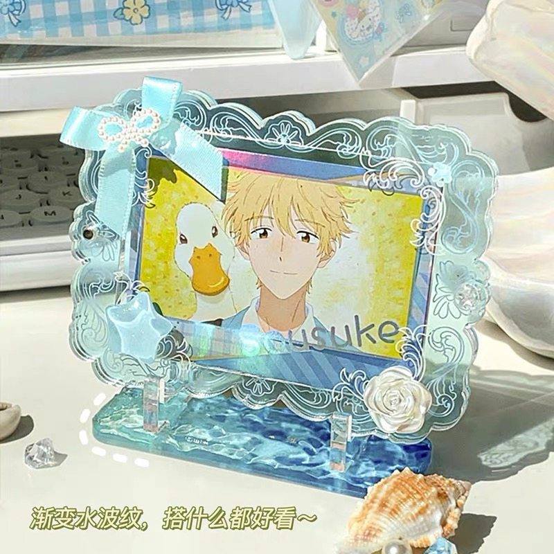 ins风亚克力水纹吧唧展示架新款高颜值桌面吧唧小卡创意收纳支架 - 图3