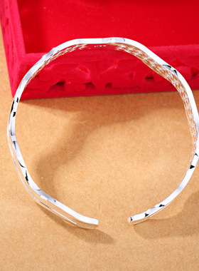 时尚风银色爱交织手镯厂家现