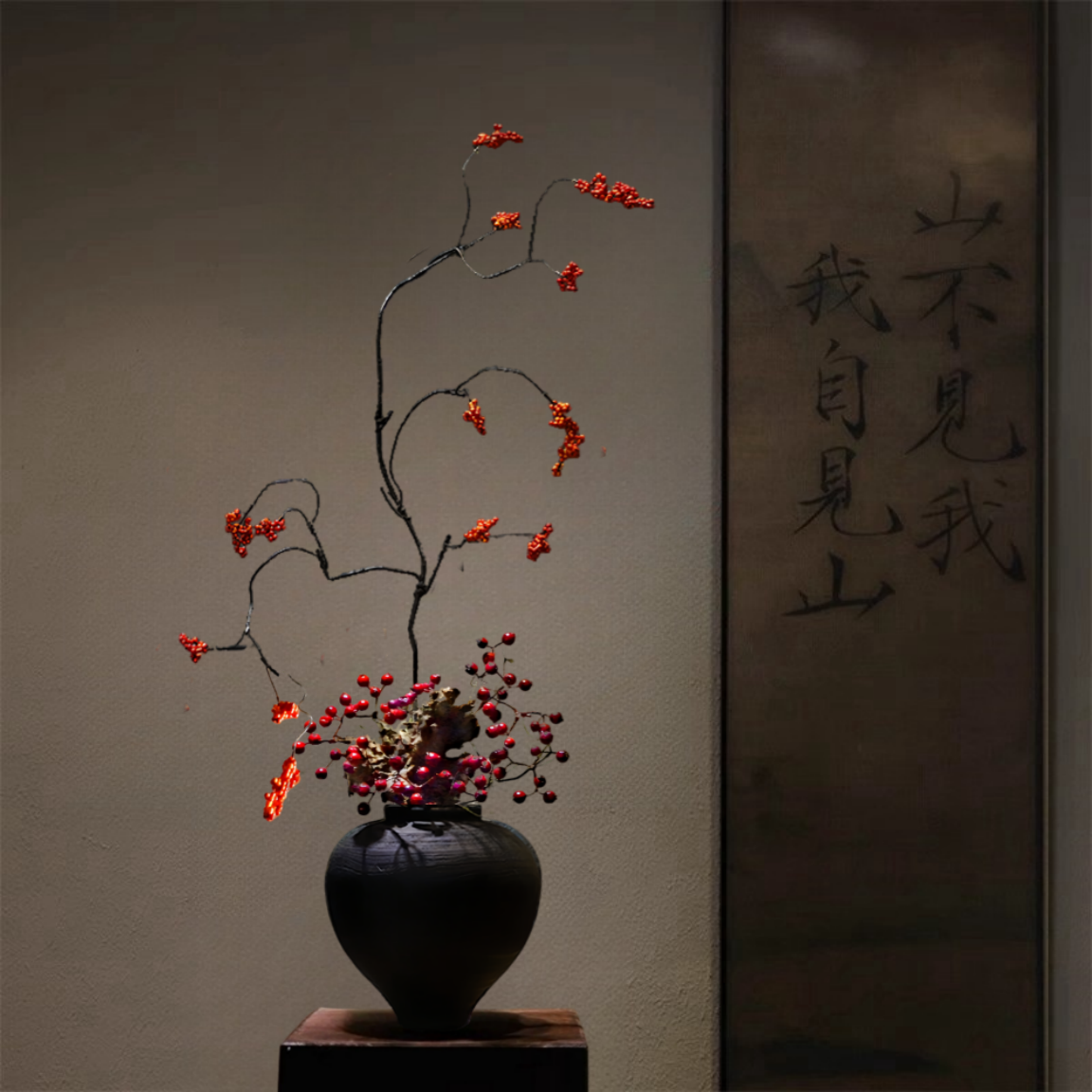 禅意新中式花瓶树脂摆件宋代美学民宿家居玄关桌别墅侘寂高级装饰,淘宝优惠券,粉丝福利购,淘宝优惠卷