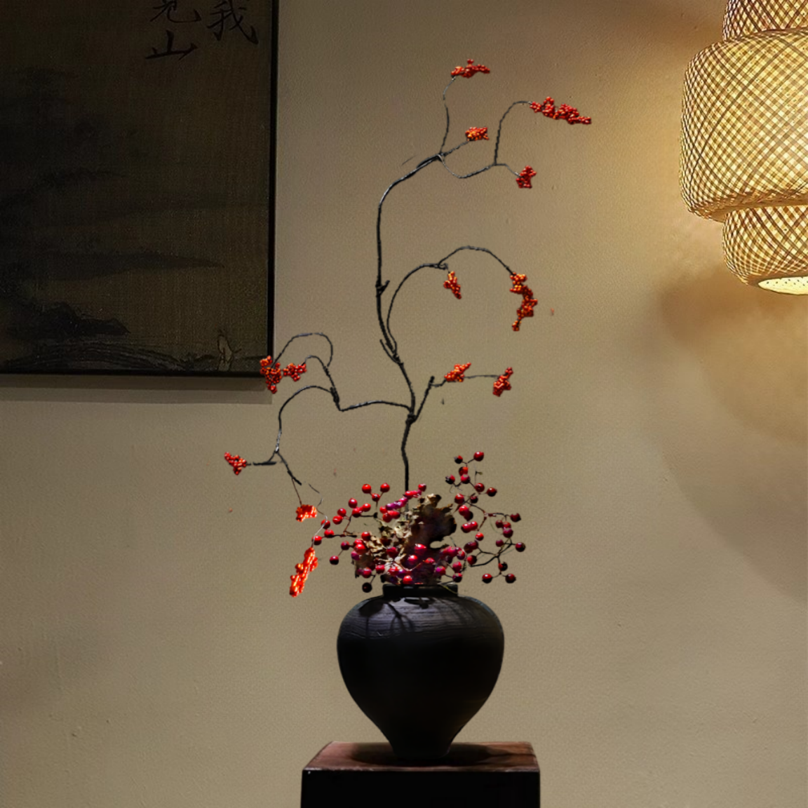 禅意新中式花瓶树脂摆件宋代美学民宿家居玄关桌别墅侘寂高级装饰,淘宝优惠券,粉丝福利购,淘宝优惠卷