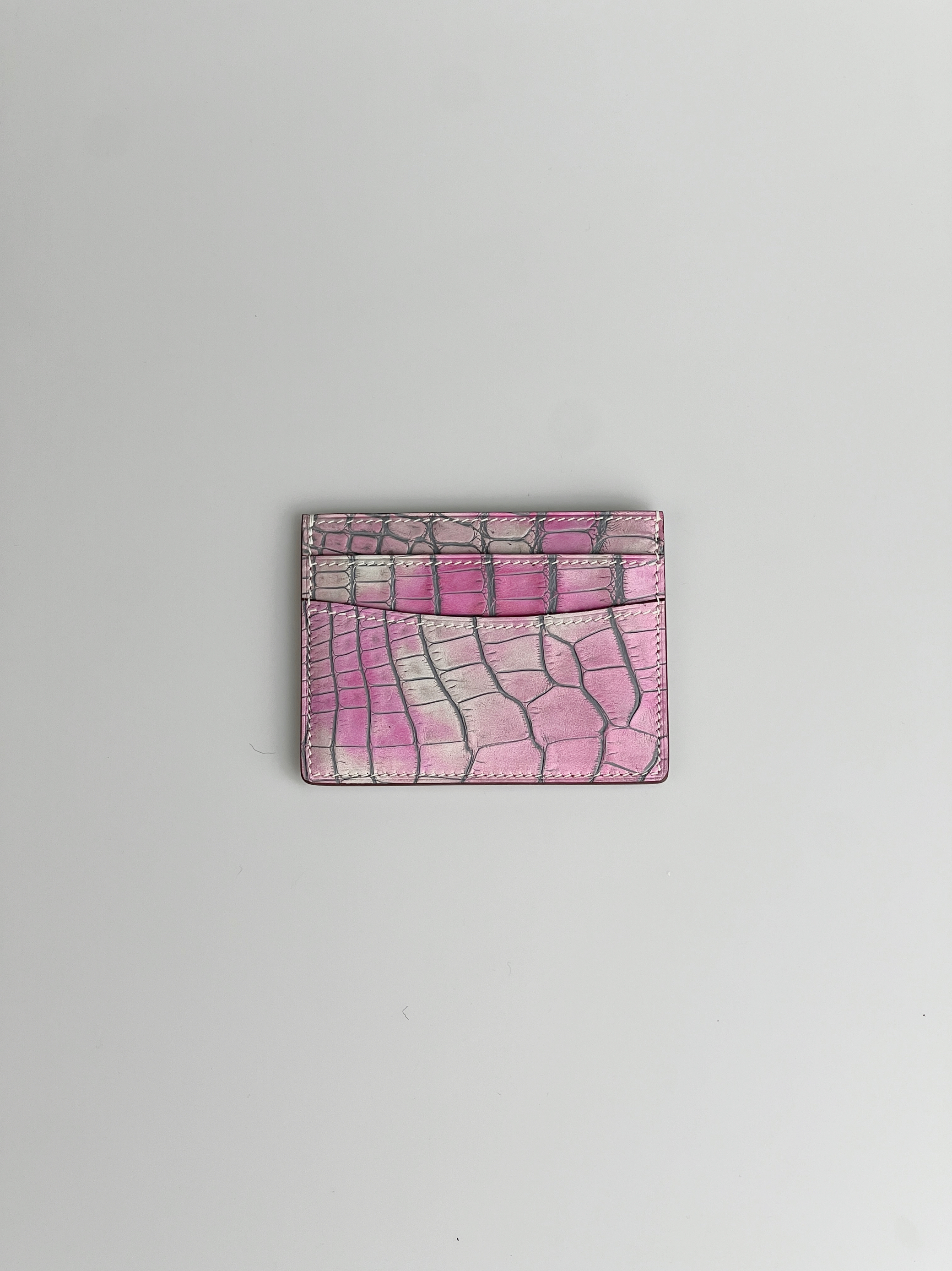 鳄女郎/HCP美洲鳄真皮一片式证件收纳包mini便携卡夹多功能多卡包 - 图2