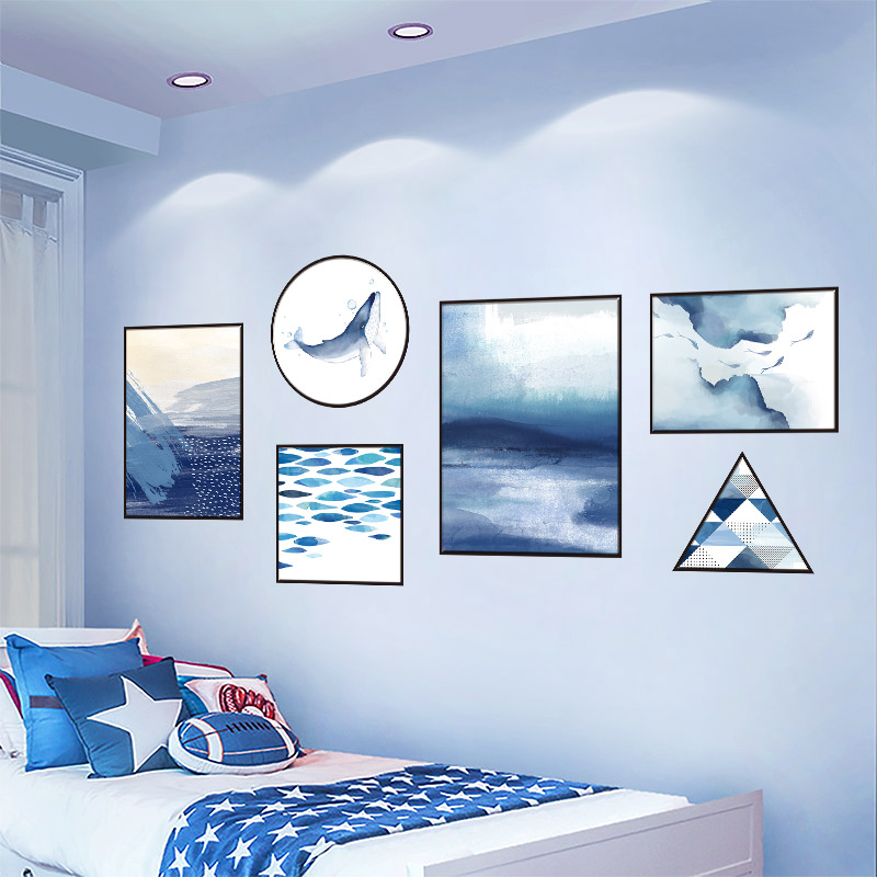 3D立体墙贴画男孩卧室房间墙壁装饰儿童房布置贴纸星空自粘墙纸