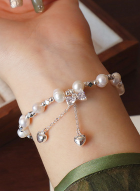 巴洛克天然珍珠手链女法式小众高级感手串复古优雅气质闺蜜手饰品