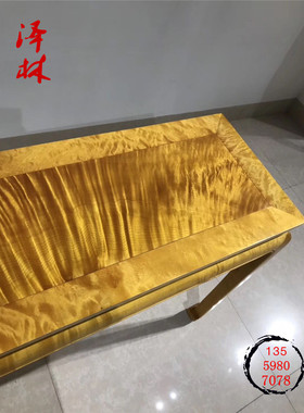 瘤疤榫卯结构金丝楠木