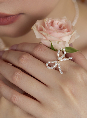 超迷你珍珠蝴蝶结系列choker项链